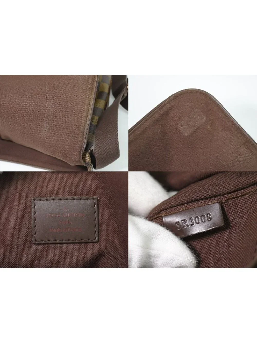 Louis Vuitton LV Brooklyn MM Damier Ebene Shoulder Bag Brown Vintage